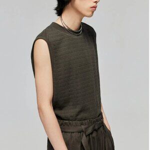 Simple Project Textured Striped Knit Vest